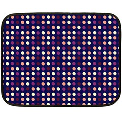 Peach Purple Eggs On Navy Blue Fleece Blanket (mini) by snowwhitegirl