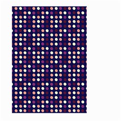 Peach Purple Eggs On Navy Blue Large Garden Flag (two Sides)