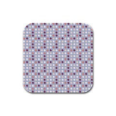 Pink Purple White Eggs On Lilac Rubber Square Coaster (4 Pack)  by snowwhitegirl