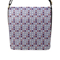 Pink Purple White Eggs On Lilac Flap Messenger Bag (l)  by snowwhitegirl