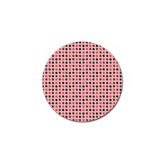 Grey Red Eggs On Pink Golf Ball Marker