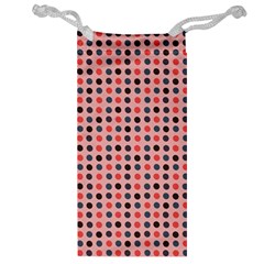 Grey Red Eggs On Pink Jewelry Bag