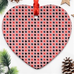 Grey Red Eggs On Pink Heart Ornament (two Sides) by snowwhitegirl