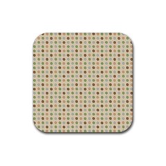 Green Brown Eggs Rubber Coaster (square)  by snowwhitegirl