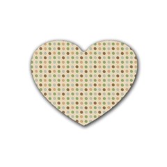 Green Brown Eggs Rubber Coaster (heart)  by snowwhitegirl