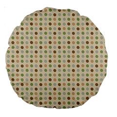 Green Brown Eggs Large 18  Premium Round Cushions by snowwhitegirl