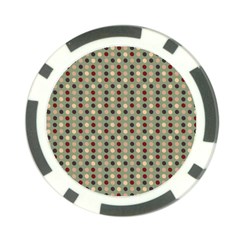 Grey Beige Burgundy Eggs On Green Poker Chip Card Guard by snowwhitegirl