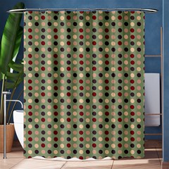 Grey Beige Burgundy Eggs On Green Shower Curtain 60  X 72  (medium)  by snowwhitegirl