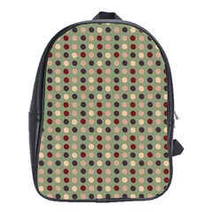 Grey Beige Burgundy Eggs On Green School Bag (xl) by snowwhitegirl