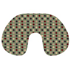 Grey Beige Burgundy Eggs On Green Travel Neck Pillows by snowwhitegirl