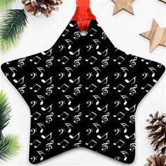 Black Music Notes Ornament (star) by snowwhitegirl