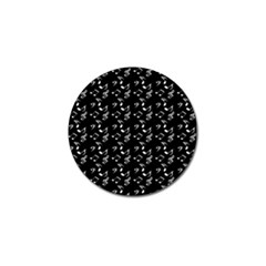 Black Music Notes Golf Ball Marker by snowwhitegirl