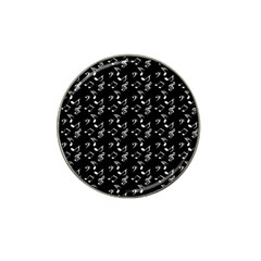 Black Music Notes Hat Clip Ball Marker by snowwhitegirl