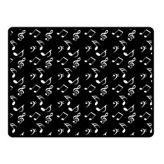 Black Music Notes Fleece Blanket (small)