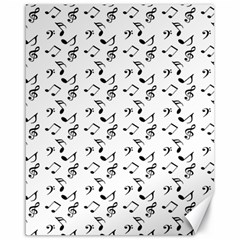 White Music Notes Canvas 16  X 20   by snowwhitegirl