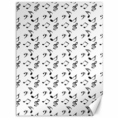 White Music Notes Canvas 36  X 48   by snowwhitegirl