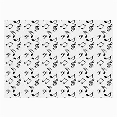 White Music Notes Large Glasses Cloth (2-side) by snowwhitegirl