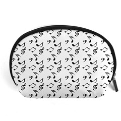 White Music Notes Accessory Pouches (large)  by snowwhitegirl