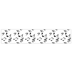 White Music Notes Small Flano Scarf by snowwhitegirl