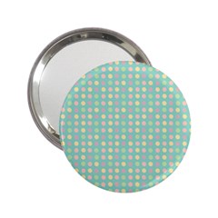 Pink Peach Green Eggs On Seafoam 2 25  Handbag Mirrors by snowwhitegirl