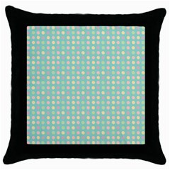 Pink Peach Green Eggs On Seafoam Throw Pillow Case (black) by snowwhitegirl