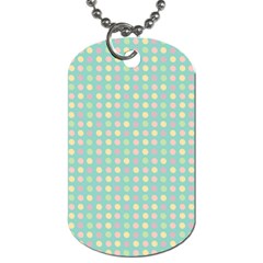 Pink Peach Green Eggs On Seafoam Dog Tag (one Side)