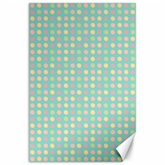 Pink Peach Green Eggs On Seafoam Canvas 24  X 36  by snowwhitegirl