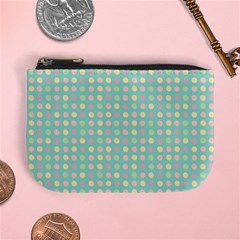 Pink Peach Green Eggs On Seafoam Mini Coin Purses by snowwhitegirl