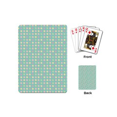 Pink Peach Green Eggs On Seafoam Playing Cards (mini)  by snowwhitegirl