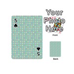 Pink Peach Green Eggs On Seafoam Playing Cards 54 (Mini)  Front - Spade5