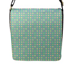 Pink Peach Green Eggs On Seafoam Flap Messenger Bag (l)  by snowwhitegirl