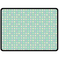 Pink Peach Green Eggs On Seafoam Double Sided Fleece Blanket (large)  by snowwhitegirl