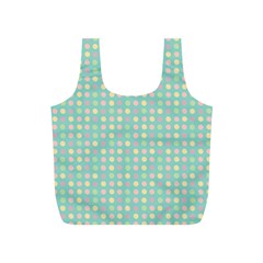 Pink Peach Green Eggs On Seafoam Full Print Recycle Bags (s)  by snowwhitegirl