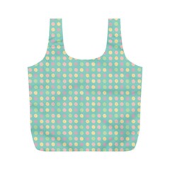 Pink Peach Green Eggs On Seafoam Full Print Recycle Bags (m)  by snowwhitegirl