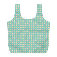 Pink Peach Green Eggs On Seafoam Full Print Recycle Bags (l)  by snowwhitegirl