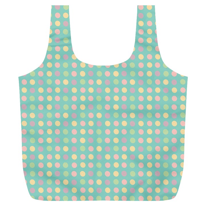 Pink Peach Green Eggs On Seafoam Full Print Recycle Bags (L) 