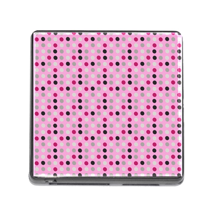 Grey Magenta Eggs On Pink Memory Card Reader (Square)