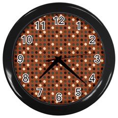 Grey Eggs On Russet Brown Wall Clocks (black) by snowwhitegirl