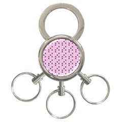 Teal White Eggs On Pink 3-ring Key Chains by snowwhitegirl