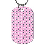 Teal White Eggs On Pink Dog Tag (Two Sides) Back