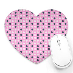 Teal White Eggs On Pink Heart Mousepads by snowwhitegirl