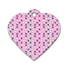 Teal White Eggs On Pink Dog Tag Heart (two Sides) by snowwhitegirl