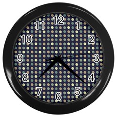 Beige Blue Cream Eggs On Grey Blue Wall Clocks (black) by snowwhitegirl