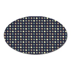 Beige Blue Cream Eggs On Grey Blue Oval Magnet by snowwhitegirl