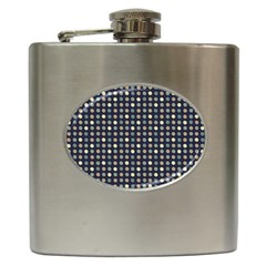 Beige Blue Cream Eggs On Grey Blue Hip Flask (6 Oz) by snowwhitegirl