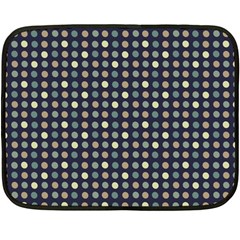 Beige Blue Cream Eggs On Grey Blue Double Sided Fleece Blanket (mini)  by snowwhitegirl