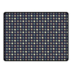 Beige Blue Cream Eggs On Grey Blue Double Sided Fleece Blanket (small)  by snowwhitegirl