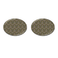 Grey Beige Eggs On Dark Grey Cufflinks (Oval)