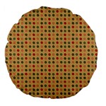 Grey Brown Eggs On Beige Large 18  Premium Flano Round Cushions Front