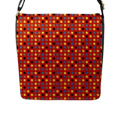 Yellow Black Grey Eggs On Red Flap Messenger Bag (l)  by snowwhitegirl